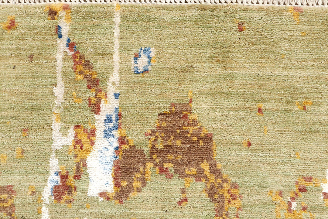 Multi Colored Abstract 4'  1" x 6'  6" - No. QA73152