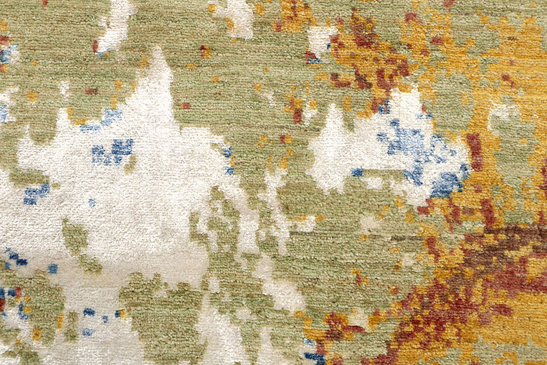 Multi Colored Abstract 4'  1" x 6'  6" - No. QA73152