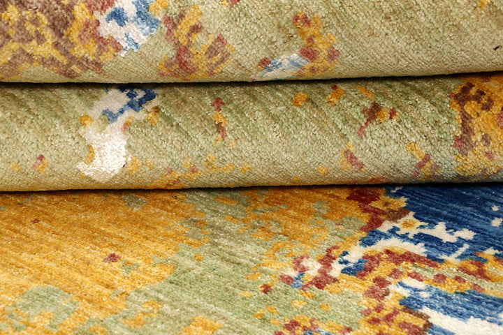 Multi Colored Abstract 4'  1" x 6'  6" - No. QA73152