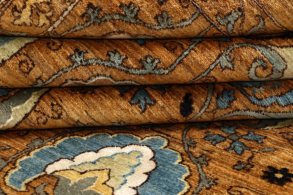 Goldenrod Ikat 8' 11 x 11' 3 - No. 67402 - ALRUG Rug Store