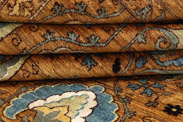 Goldenrod Ikat 8' 11 x 11' 3 - No. 67402 - ALRUG Rug Store