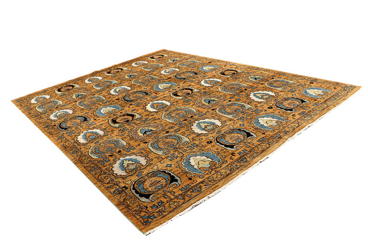 Goldenrod Ikat 8' 11 x 11' 3 - No. 67402 - ALRUG Rug Store