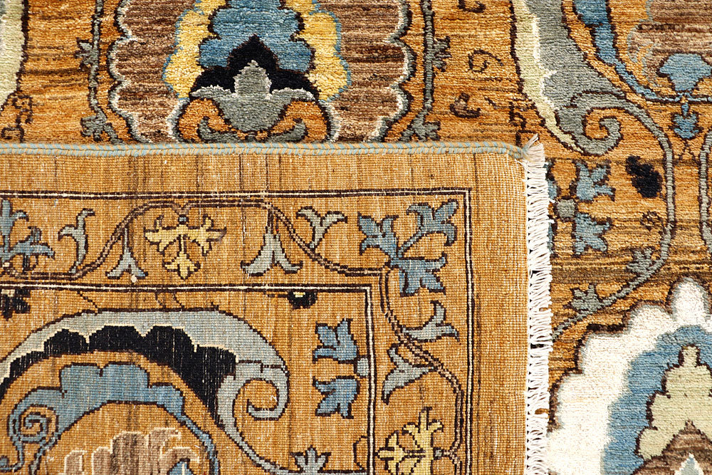 Goldenrod Ikat 8' 11 x 11' 3 - No. 67402 - ALRUG Rug Store