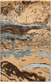 Multi Colored Abstract 4' x 6' 5 - No. 67404 - ALRUG Rug Store