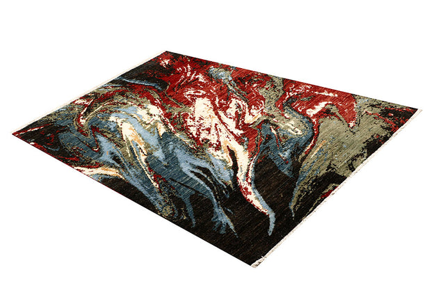 Multi Colored Abstract 4' x 5' 11 - No. 67405 - ALRUG Rug Store
