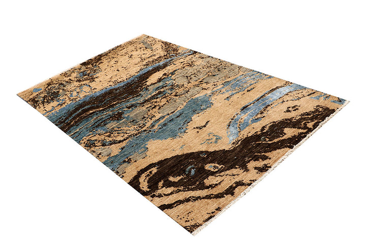 Multi Colored Abstract 4' x 6' 5 - No. 67406 - ALRUG Rug Store