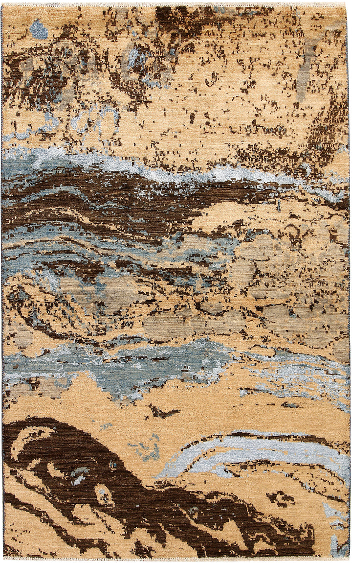 Multi Colored Abstract 4' x 6' 5 - No. 67406 - ALRUG Rug Store