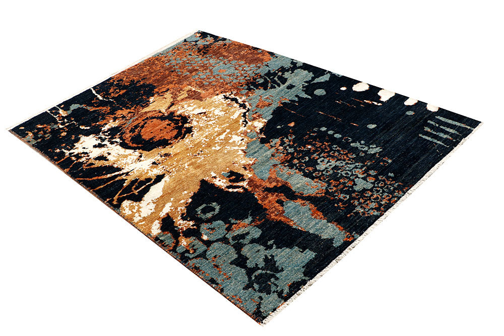 Multi Colored Abstract 4' 1 x 5' 9 - No. 67408 - ALRUG Rug Store