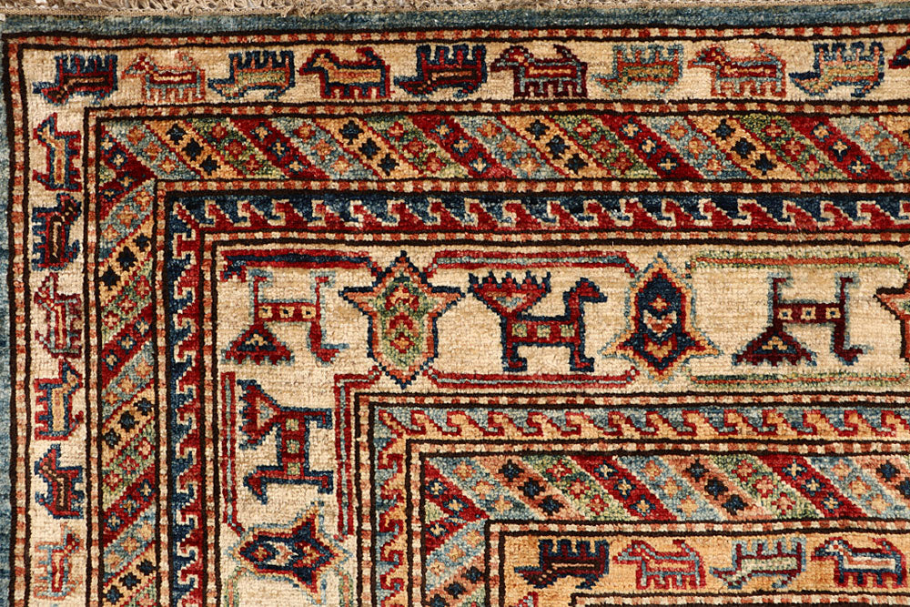 Multi Colored Kazak 5' 6 x 8' 1 - No. 67415 - ALRUG Rug Store