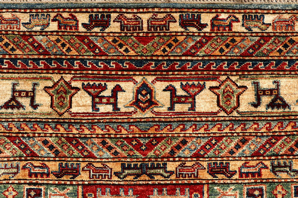 Multi Colored Kazak 5' 6 x 8' 1 - No. 67415 - ALRUG Rug Store