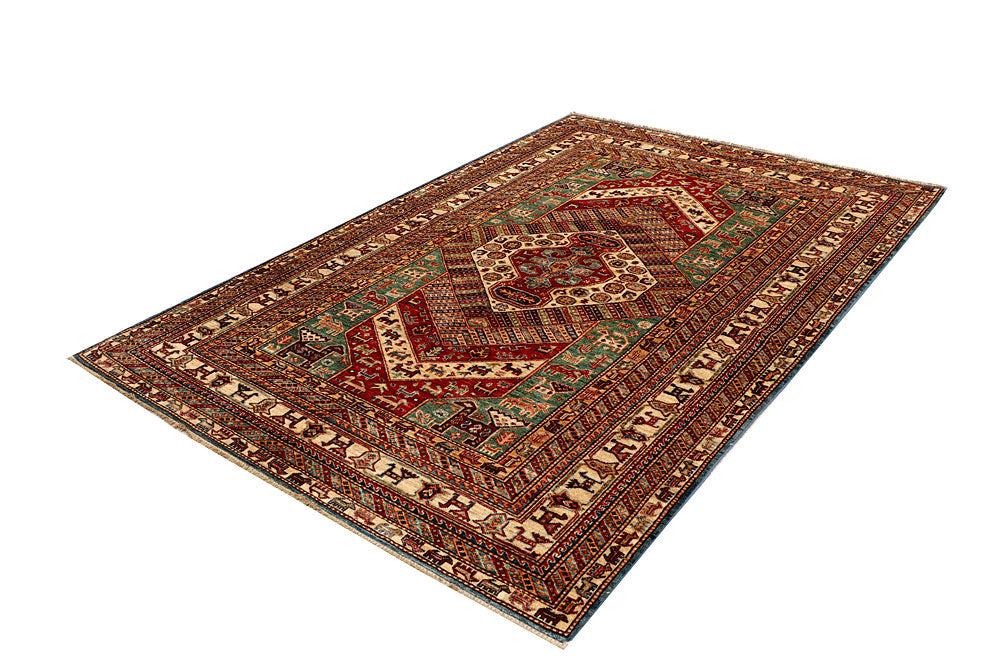 Multi Colored Kazak 5' 6 x 8' 1 - No. 67415 - ALRUG Rug Store