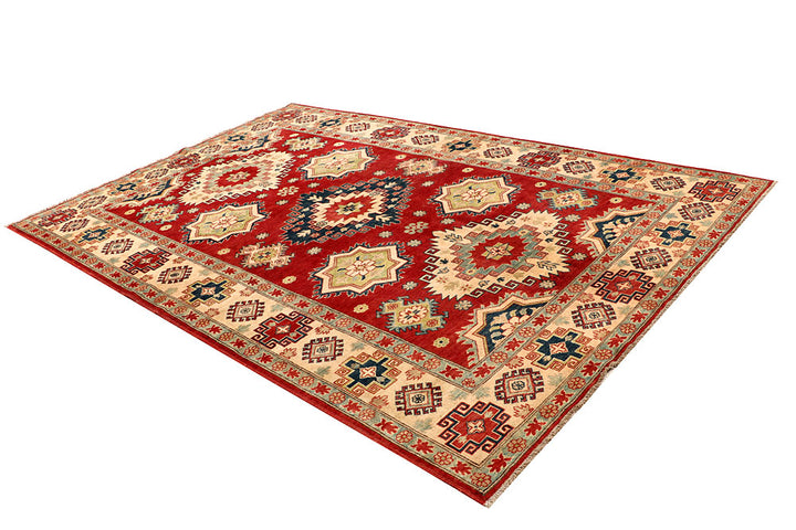 Firebrick Kazak 6' 8 x 10' 1 - No. 67436 - ALRUG Rug Store