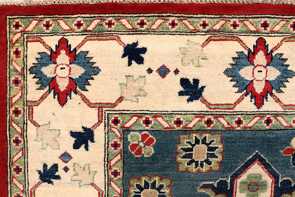 Cadet Blue Kazak 7' 9 x 8' 9 - No. 67460 - ALRUG Rug Store