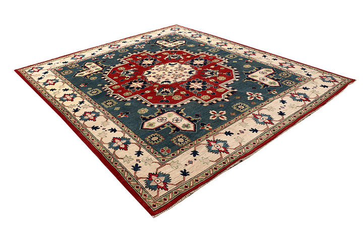 Cadet Blue Kazak 7' 9 x 8' 9 - No. 67460 - ALRUG Rug Store