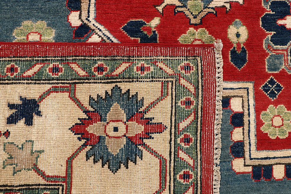 Cadet Blue Kazak 7' 9 x 8' 9 - No. 67460 - ALRUG Rug Store