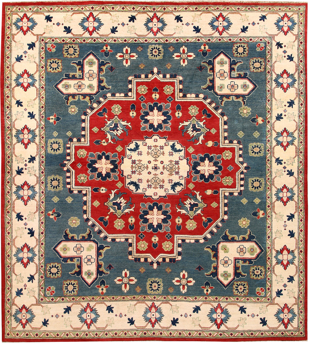Cadet Blue Kazak 7' 9 x 8' 9 - No. 67460 - ALRUG Rug Store