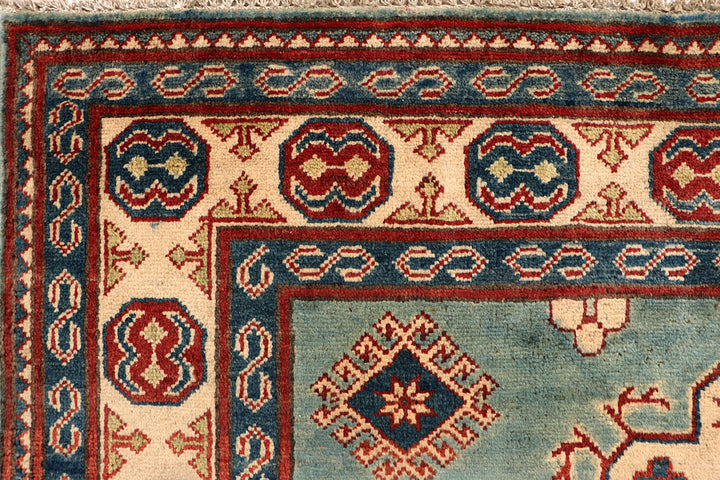 Cadet Blue Kazak 5' x 6' 7 - No. 67474 - ALRUG Rug Store