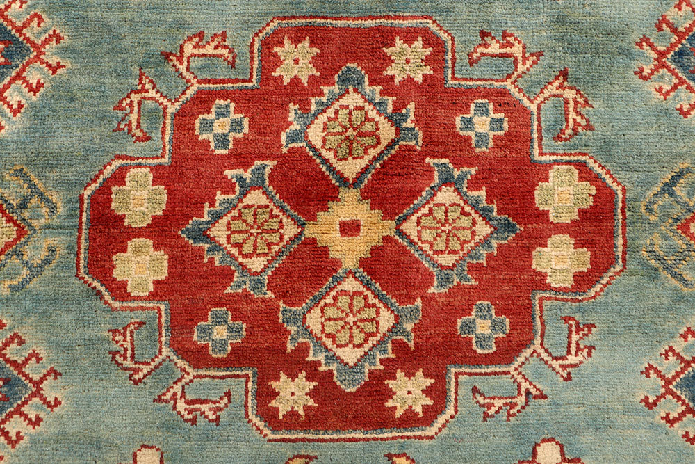 Cadet Blue Kazak 5' x 6' 7 - No. 67474 - ALRUG Rug Store