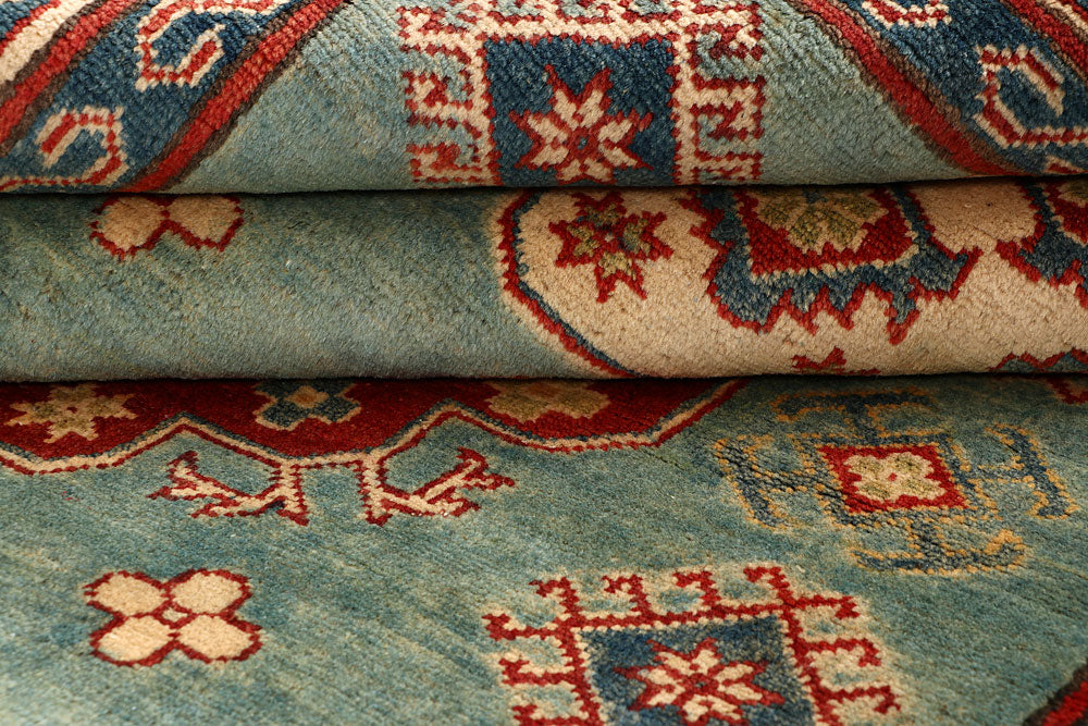 Cadet Blue Kazak 5' x 6' 7 - No. 67474 - ALRUG Rug Store