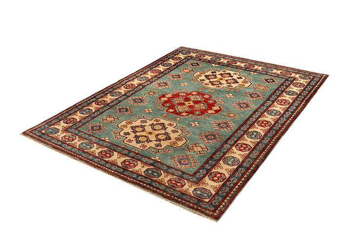Cadet Blue Kazak 5' x 6' 7 - No. 67474 - ALRUG Rug Store