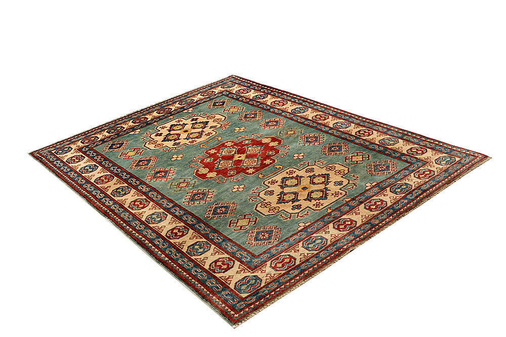Cadet Blue Kazak 5' x 6' 7 - No. 67474 - ALRUG Rug Store