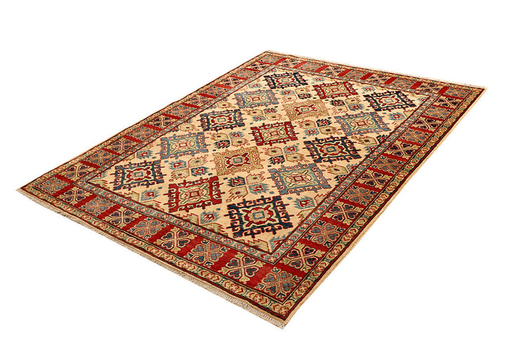 Bisque Kazak 4' 11 x 6' 6 - No. 67476 - ALRUG Rug Store