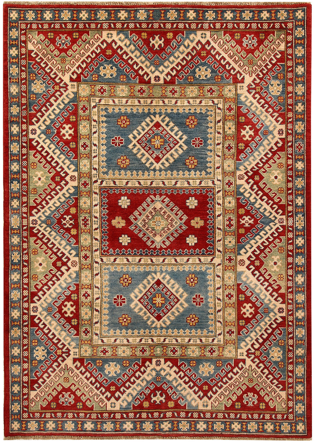 Multi Colored Kazak 5' x 7' - No. 67478 - ALRUG Rug Store