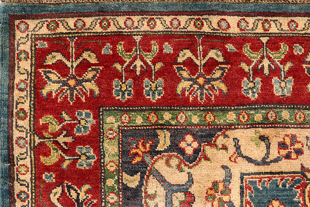 Cadet Blue Kazak 4' 8 x 6' 3 - No. 67479 - ALRUG Rug Store