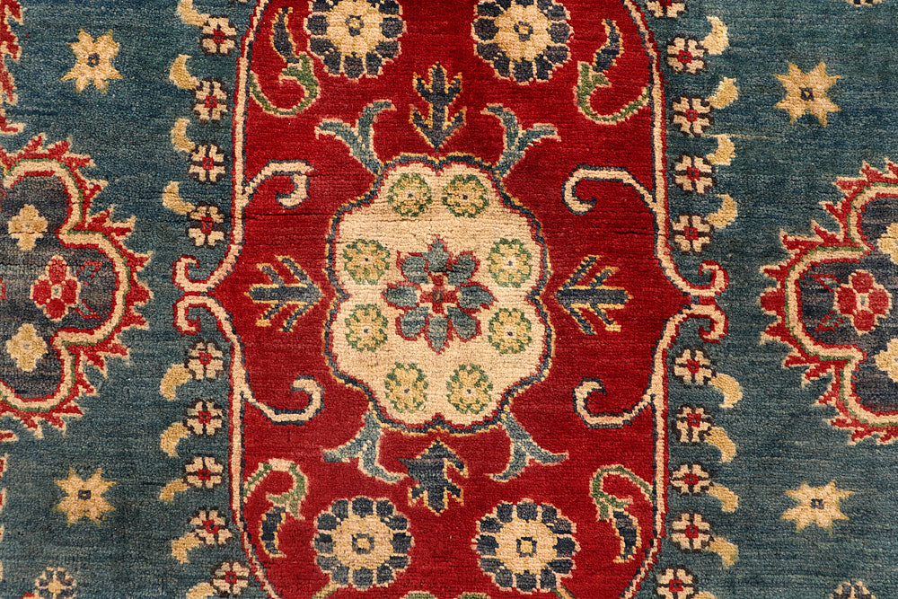 Cadet Blue Kazak 4' 8 x 6' 3 - No. 67479 - ALRUG Rug Store