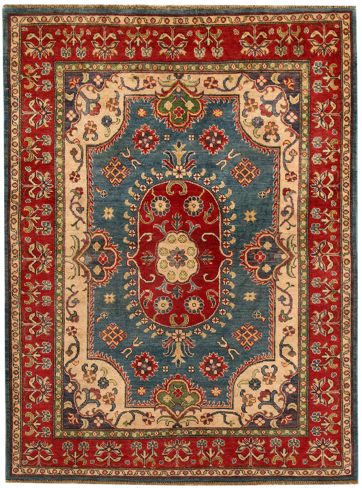 Cadet Blue Kazak 4' 8 x 6' 3 - No. 67479 - ALRUG Rug Store