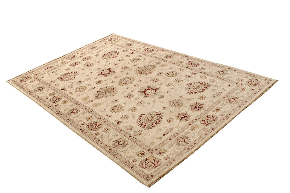 Navajo White Oushak 4' 6 x 6' 10 - No. 67487 - ALRUG Rug Store