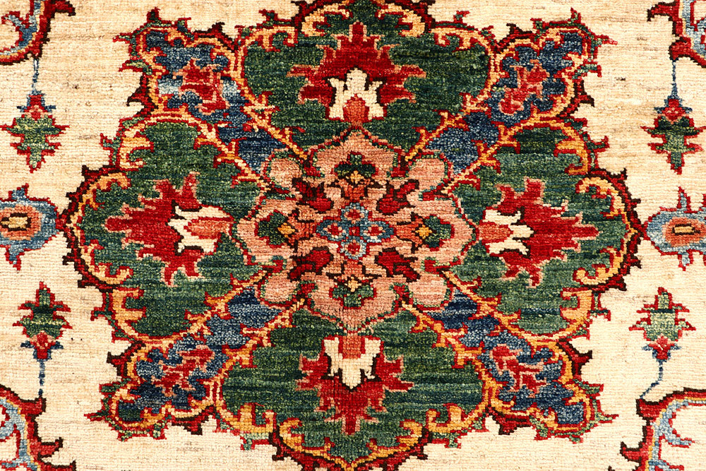 Navajo White Kazak 5' 9 x 8' 4 - No. 67496 - ALRUG Rug Store