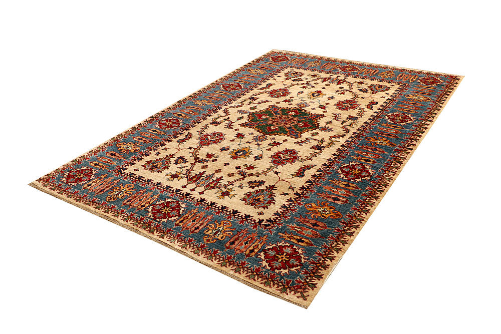 Navajo White Kazak 5' 9 x 8' 4 - No. 67496 - ALRUG Rug Store