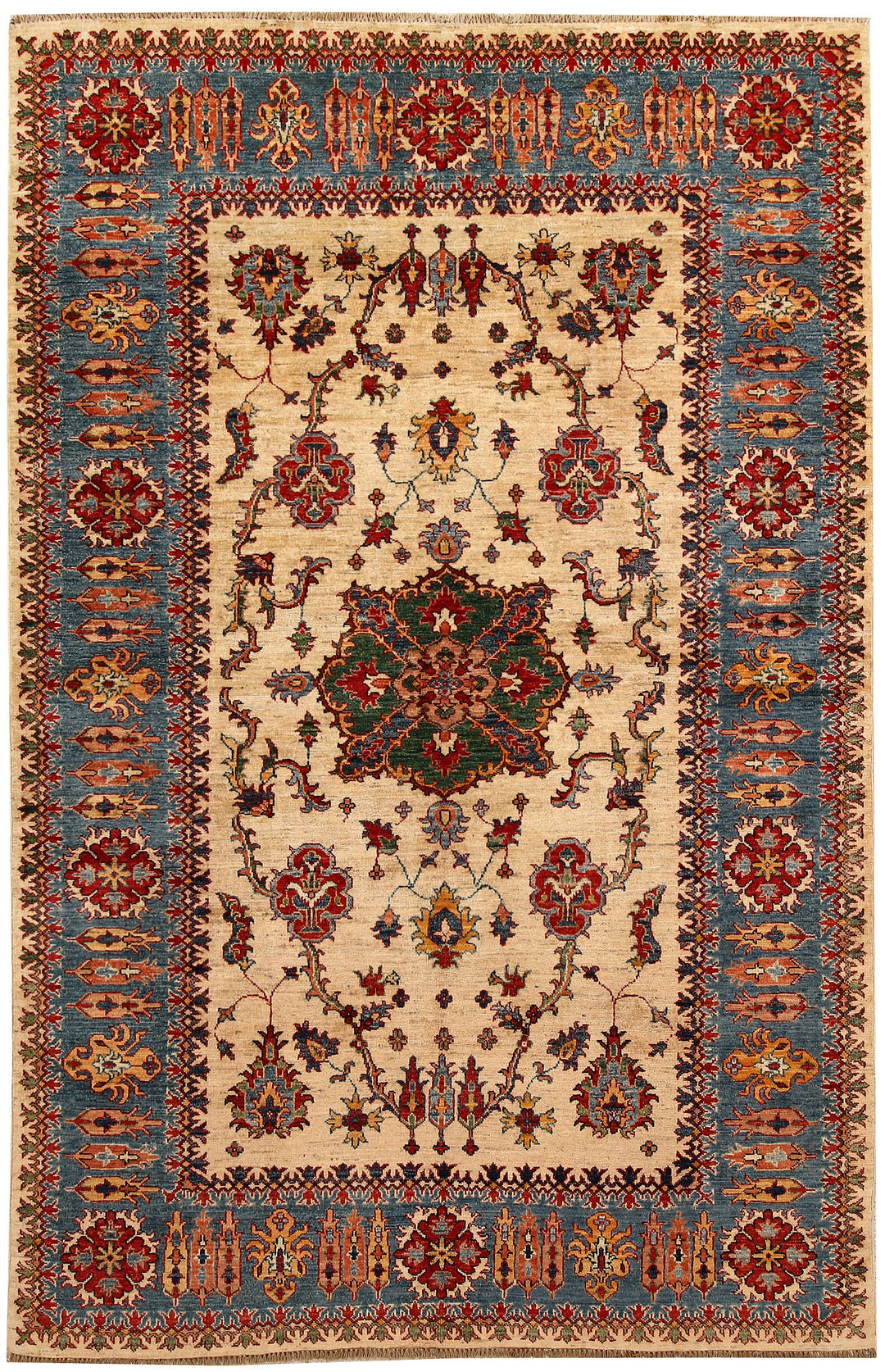 Navajo White Kazak 5' 9 x 8' 4 - No. 67496 - ALRUG Rug Store