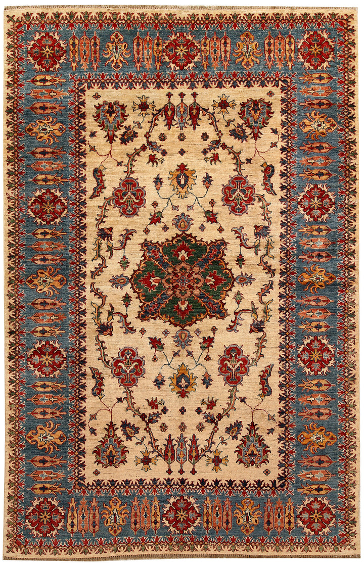 Navajo White Kazak 5' 9 x 8' 4 - No. 67496 - ALRUG Rug Store