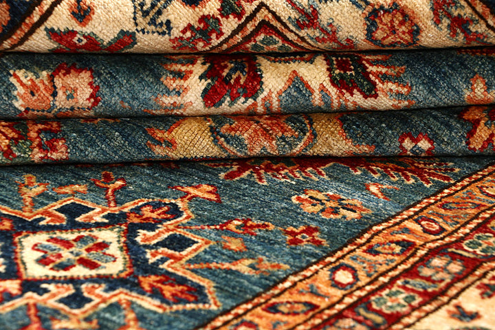 Cadet Blue Kazak 4' 9 x 6' 11 - No. 67498 - ALRUG Rug Store