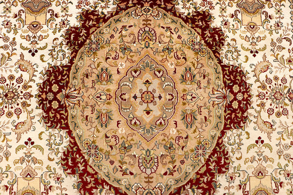 Ivory Isfahan 9' x 12' 4 - No. 67516 - ALRUG Rug Store