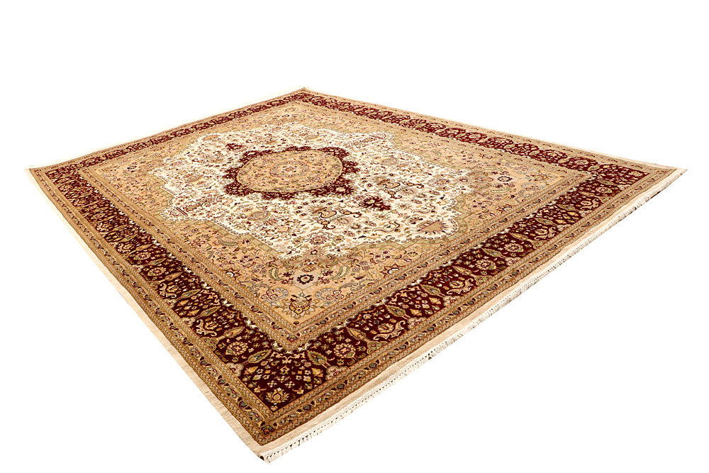 Ivory Isfahan 9' x 12' 4 - No. 67516 - ALRUG Rug Store