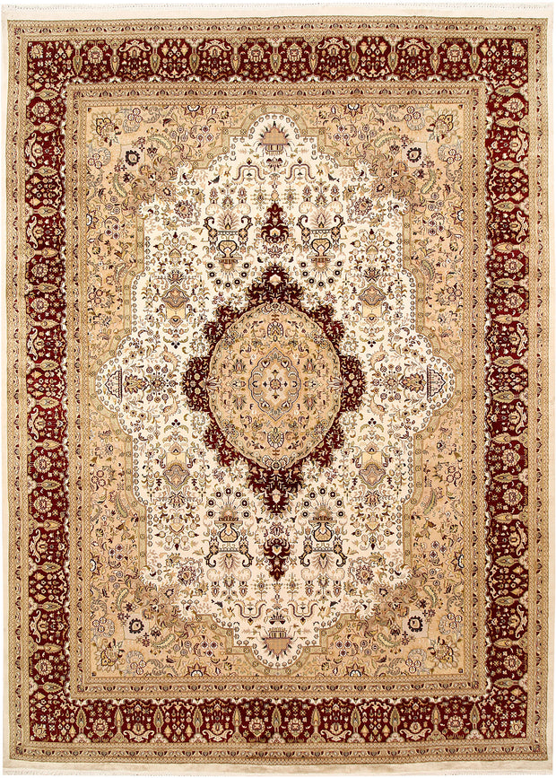 Ivory Isfahan 9' x 12' 4 - No. 67516 - ALRUG Rug Store