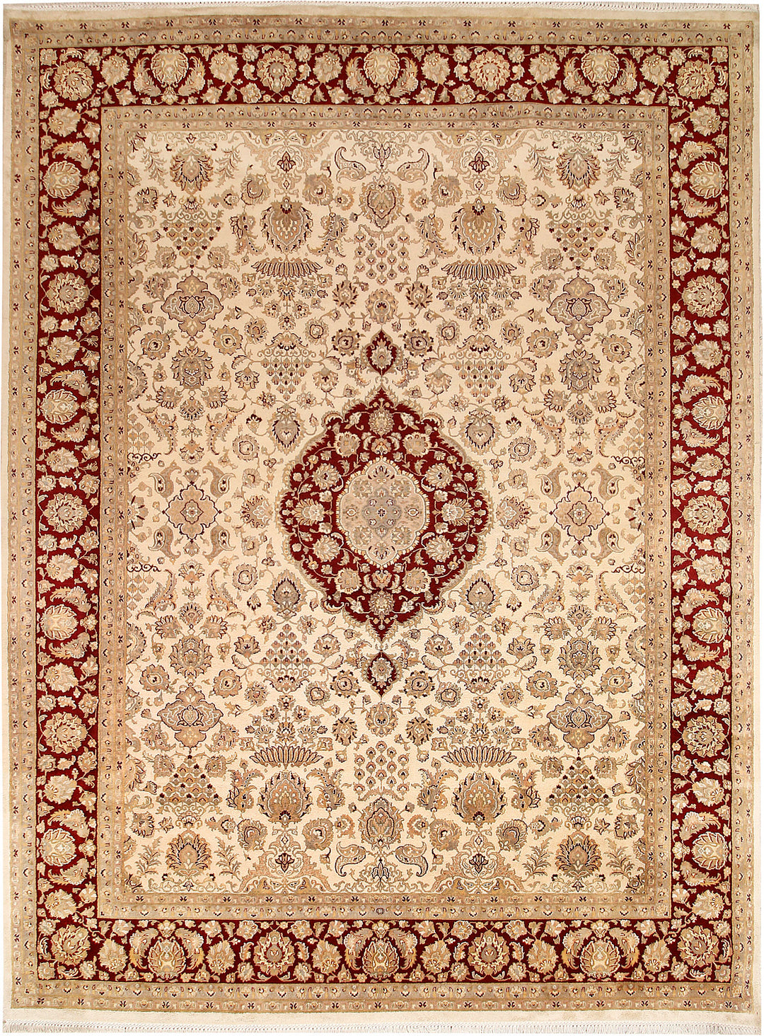 Blanched Almond Kirman 9' x 12' 2 - No. 67522 - ALRUG Rug Store
