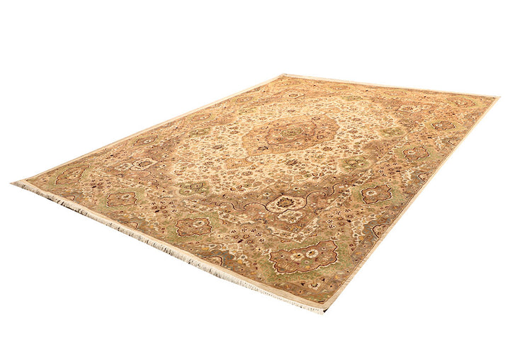 Blanched Almond Kirman 8' 11 x 12' 2 - No. 67525 - ALRUG Rug Store