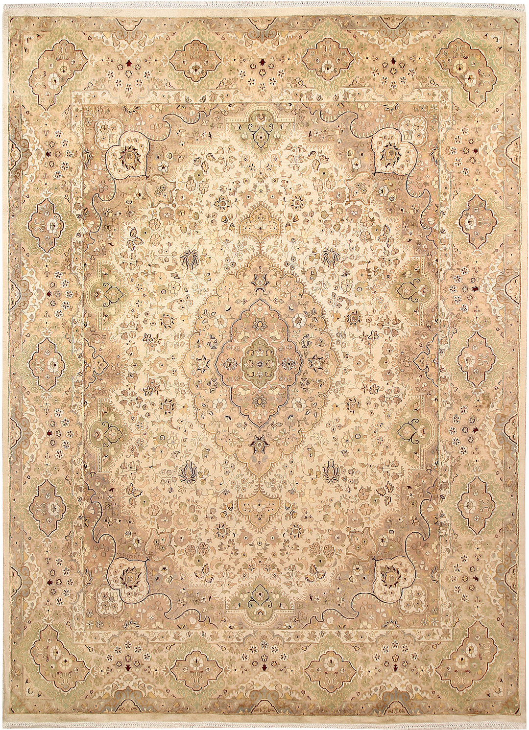 Blanched Almond Kirman 8' 11 x 12' 2 - No. 67525 - ALRUG Rug Store