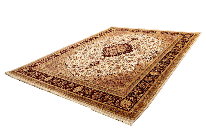 Ivory Kirman 9' x 12' 2 - No. 67527 - ALRUG Rug Store