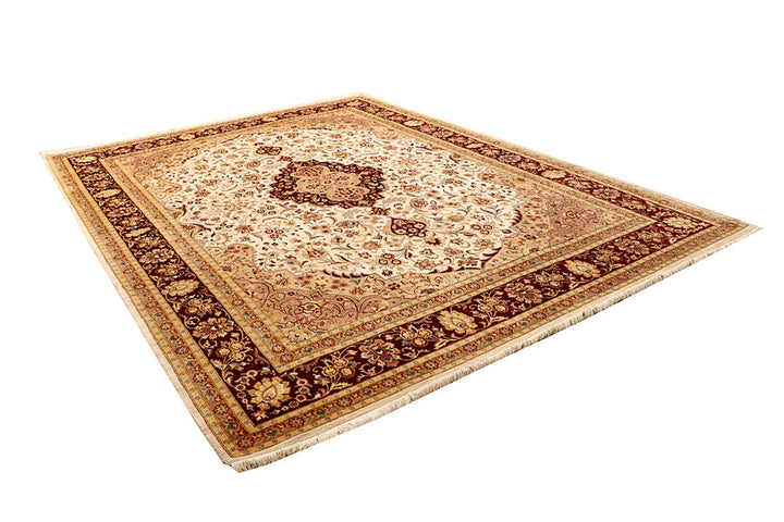 Ivory Kirman 9' x 12' 2 - No. 67527 - ALRUG Rug Store