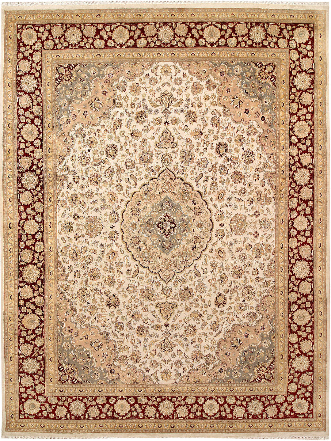 Blanched Almond Kirman 8' 11 x 12' 1 - No. 67530 - ALRUG Rug Store