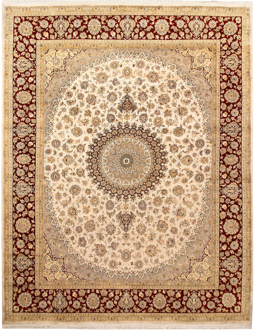 Antique White Isfahan 8' x 10' 3 - No. 67539 - ALRUG Rug Store