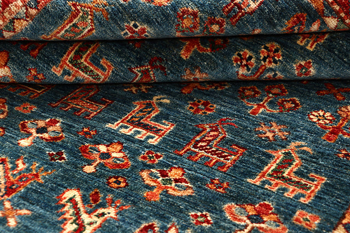 Steel Blue Kazak 5' x 6' 7 - No. 67576 - ALRUG Rug Store