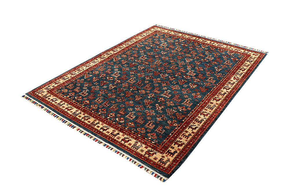 Steel Blue Kazak 5' x 6' 7 - No. 67576 - ALRUG Rug Store