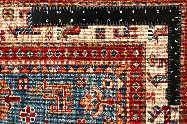 Steel Blue Kazak 5' x 6' 7 - No. 67576 - ALRUG Rug Store