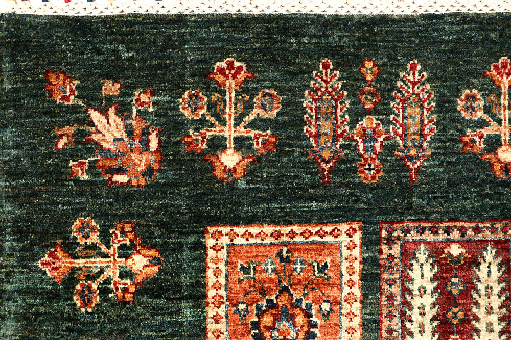 Green Kazak 4' 9 x 7' - No. 67577 - ALRUG Rug Store